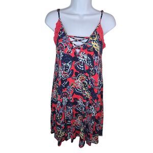 Roxy Taste Of The Sea Sun Dress Swim coverup Mini Dress Size Small